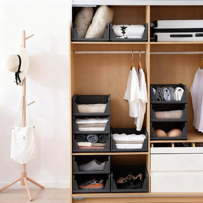 Eleganca Kastorganizers - Ladeboxen - Opbergboxen - Set van 3 - Zwart - ± 40 x 35 x 55 cm