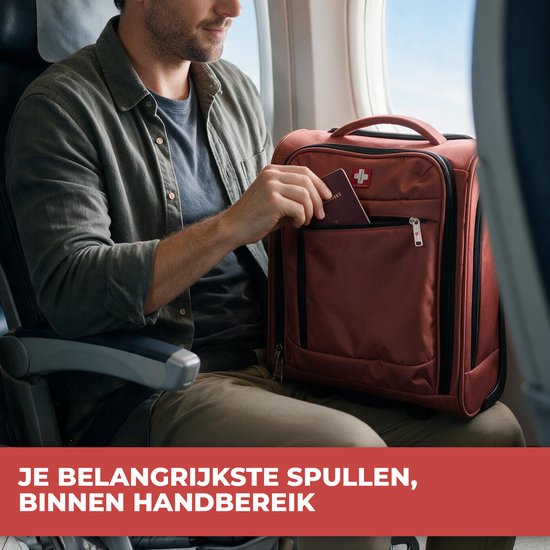 Nancy's Swiss Traveller Underseater Koffer - Handbagage Koffer - Trolley - Met Cijferslot en Trekstang - 24 Liter - 40 x 30 x 20 cm