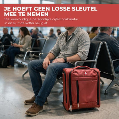 Nancy's Swiss Traveller Underseater Koffer - Handbagage Koffer - Trolley - Met Cijferslot en Trekstang - 24 Liter - 40 x 30 x 20 cm