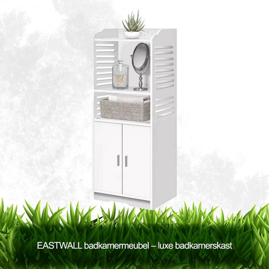 EASTWALL Badkamerkast - Badkamermeubel - Wit - 100 x 40 x 30 cm