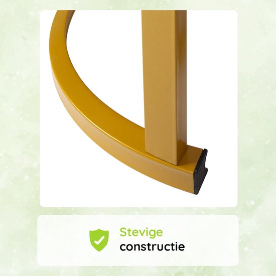 Casamoda Salontafel set van 2 - Bijzettafels Rond - Wit Marmer / Goud - Ø 70/50 cm