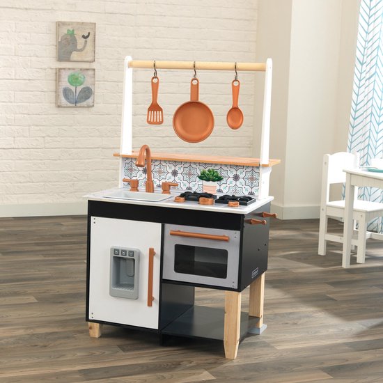 KidKraft Kinderkeuken - Speelgoedkeuken - Speelkeuken - Zwart / Blauw
