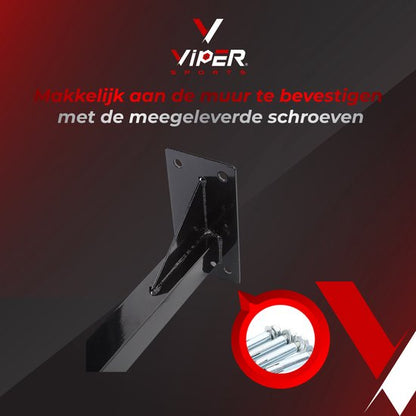 Viper Sports Pull up bar met bokszak bevestiging ring L92xB50xH8 cm – Zwart/Rood