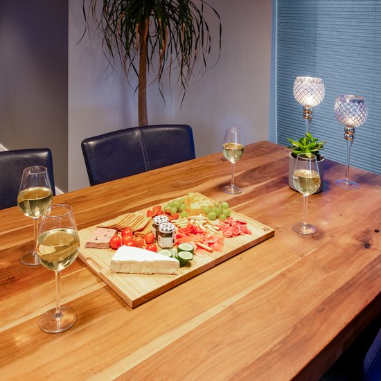 Nancy's 2-in-1 Snijplank XXL Multifunctioneel - Borrelplank - Kaasplank - Tapasplank - Serveerplank - Hout