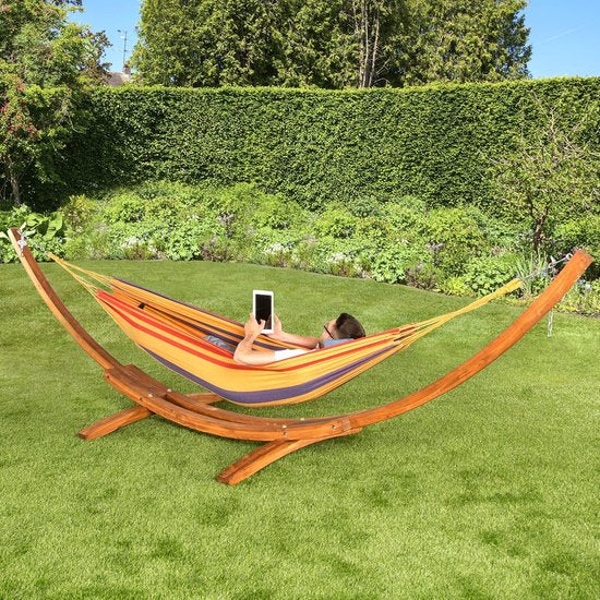 Ultranatura Hangmat Bali - Schommelbed - Ligmat - 2 Persoons - Katoen - 210 x 260 cm
