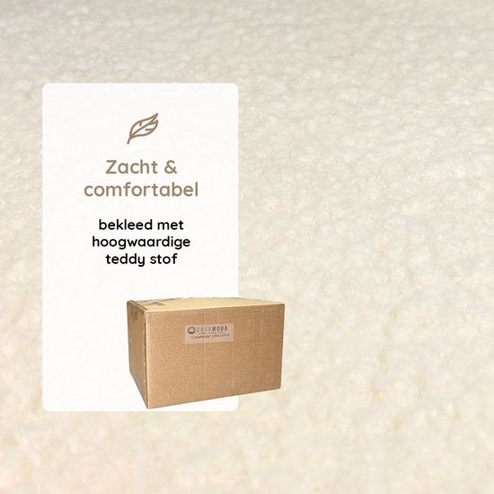 Casamoda Eetkamerstoelen - Set van 4 - Keukenstoelen - Off White - Teddy