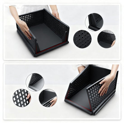 Eleganca Kastorganizers - Ladeboxen - Opbergboxen - Set van 3 - Zwart - ± 40 x 35 x 55 cm