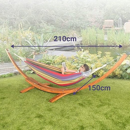 Nancy's Ultranatura Hangmat Bali - Ligmat - Schommelbed - 2 Persoons - Katoen - 210 x 160 cm
