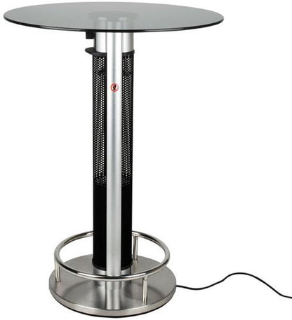 Hyundai Statafel met elektrische verwarming - Bartafel - Heater terrasverwarming - Infrarood verwarming - 1600W - Ø 70 x 110 cm