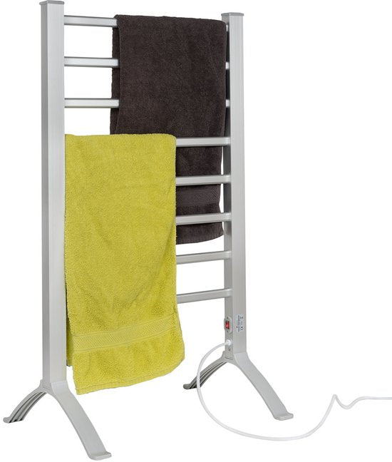 Eleganca Elektrisch Droogrek - Verwarmd Droogrek - Hangend of Staand - 220-240V - 150W - Zilver