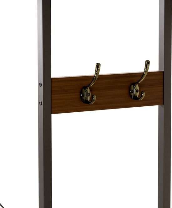 Casamoda Kledingkast - Wandgarderobe - Kledingrek - Kleerkast - Kapstok - Walnoot - 100 x 40 x 180 cm