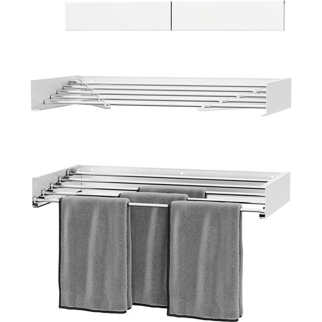 Milano Luxurious Wasrek inklapbaar - Wand wasrek - Wasrek muur - 100cm - Wit