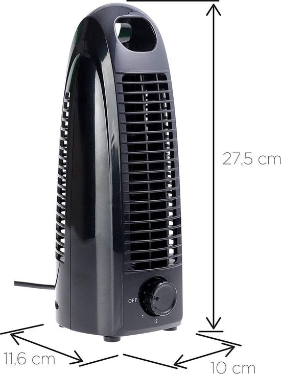 Nancy's Opus2 Tafelventilator - Ventilator - 2 standen - Zwart