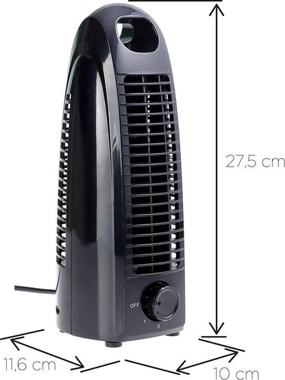 Nancy's Opus2 Tafelventilator - Ventilator - 2 standen - Zwart