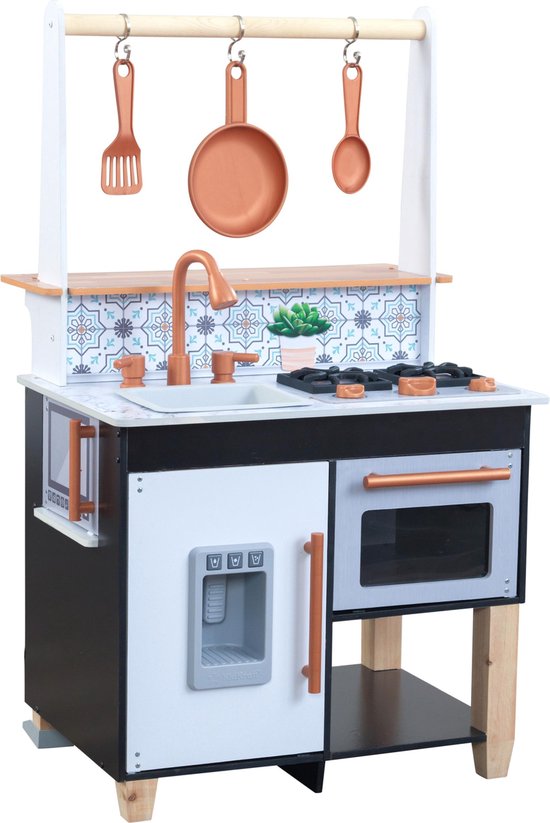 KidKraft Kinderkeuken - Speelgoedkeuken - Speelkeuken - Zwart / Blauw