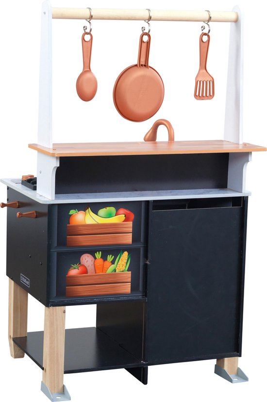 KidKraft Kinderkeuken - Speelgoedkeuken - Speelkeuken - Zwart / Blauw