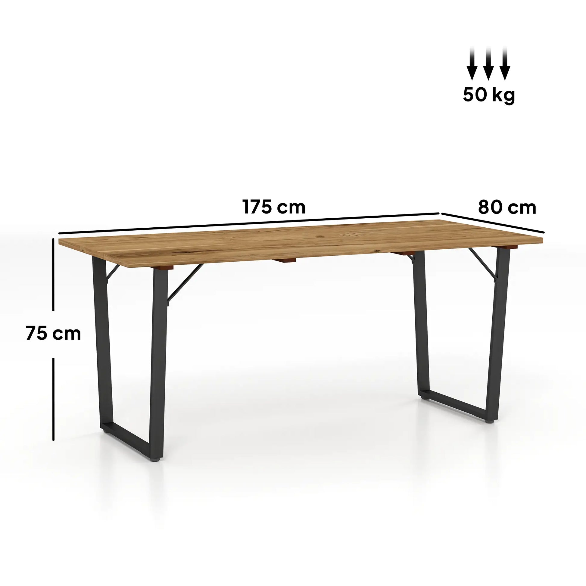 Nancy's Garaguso Tuintafel - Terrastafel - Eettafel voor buiten - Dennenhout - 175 x 80 x 75 cm