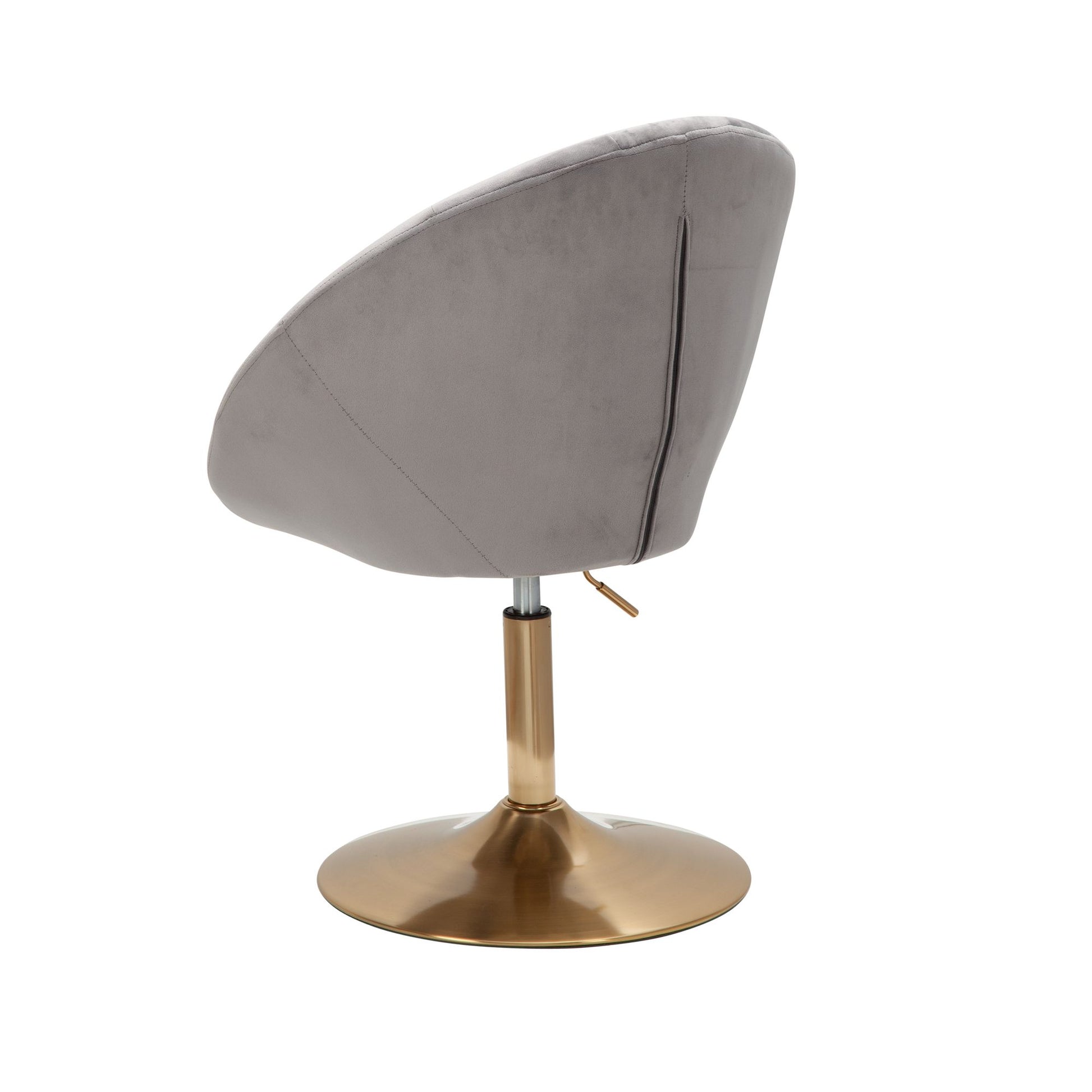 Nancy's Torredeita Fauteuil - Relax Stoel - Loungestoel - Chesterfield Patroon - Grijs / Goud - Fluweel