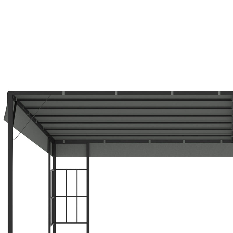 Revêtement de terrasse Nancy's Doncaster - Auvent - Pergola - Gris / Noir - ± 400 x 400 cm