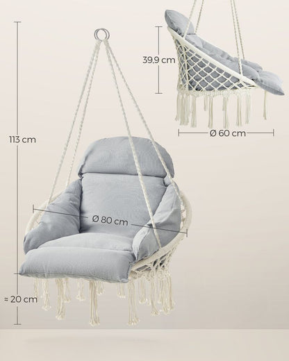 Nancy's Hollu Hanging Chair With Cushion - Beige