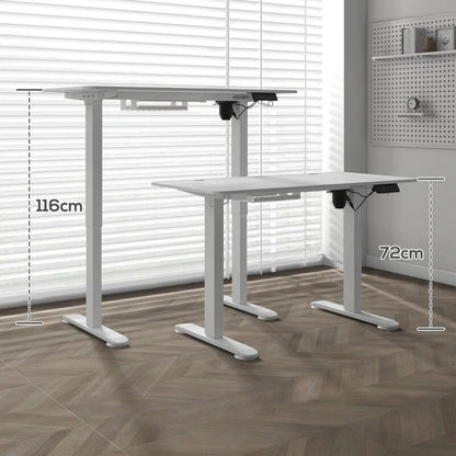 Nancy's Ascea Verstelbaar Bureau - Zit-Sta Bureau - Elektrisch Bureau - Wit - ± 120 x 60 x 72-116 cm