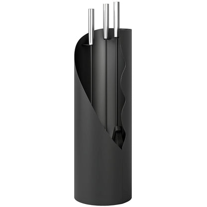 Nancy's Mozzo Haardgereedschap Set - Haardset - Openhaard Set - Zilver / Zwart - Staal