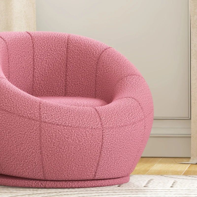 Nancy's Ted Kinderstoel - Kinderfauteuil - Draaibaar - Roze - Schapenwol