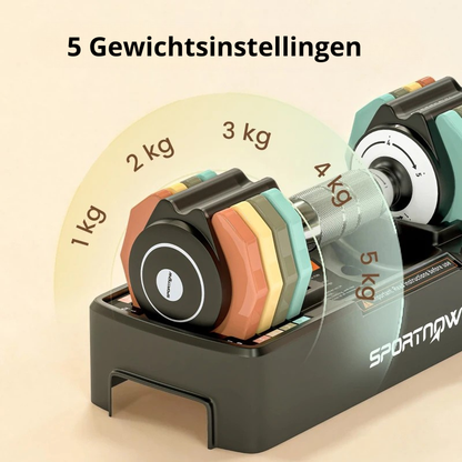 Nancy's Racconigi Dumbbells Set - Verstelbare Halterset - Verstelbare gewichten - Gesmeed Staal