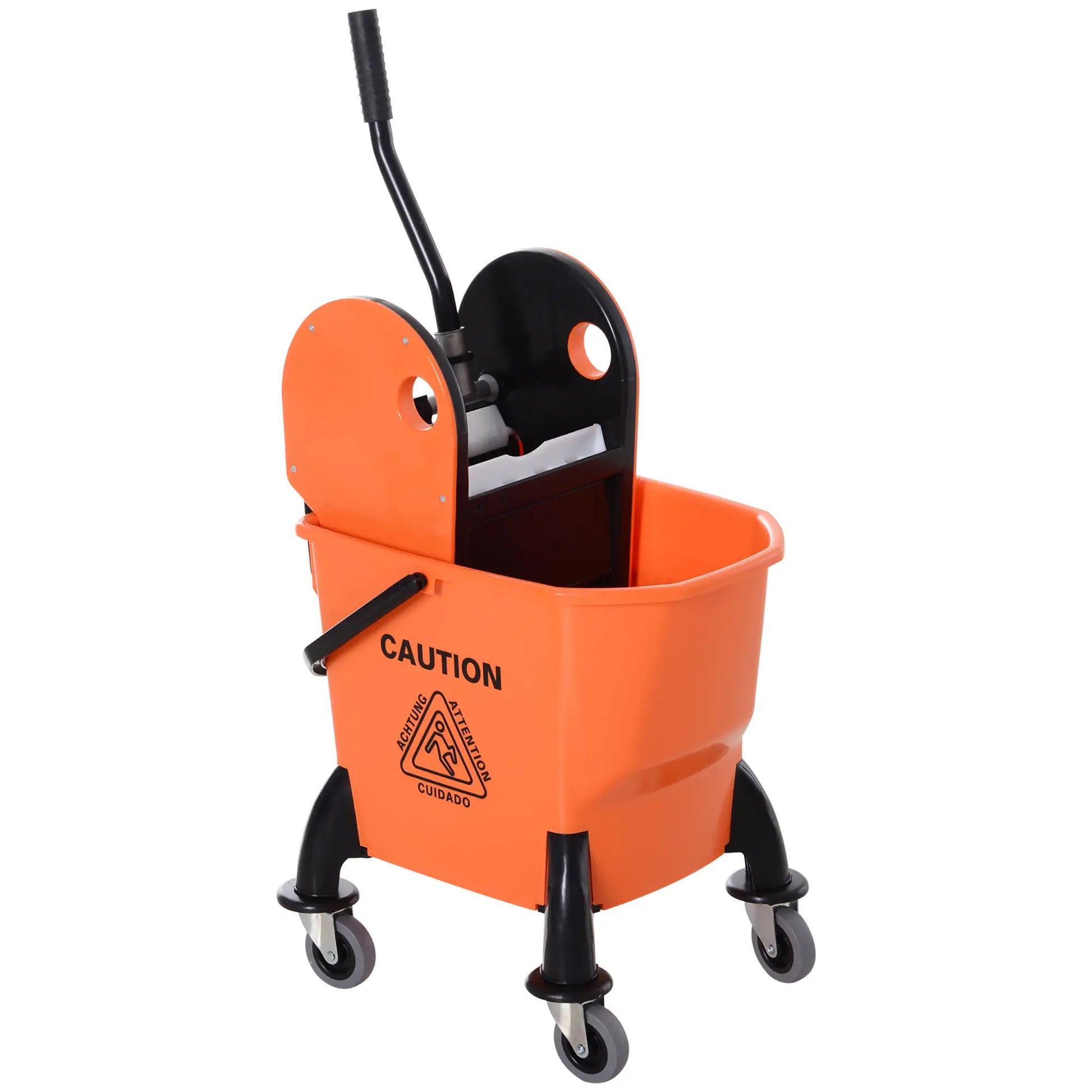 Nancy's Canzano Schoonmaakwagen - Schoonmaakkar - Schoonmaakemmer - Dweilemmer - Oranje - 26 Liter