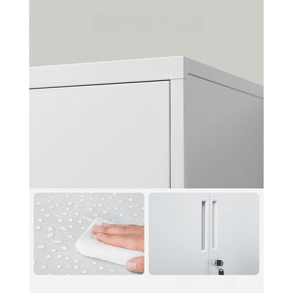 Nancy's Tenderden Filing cabinet - Office cabinet - Gray - Steel - Modern - Industrial - 80 x 40 x 90 cm