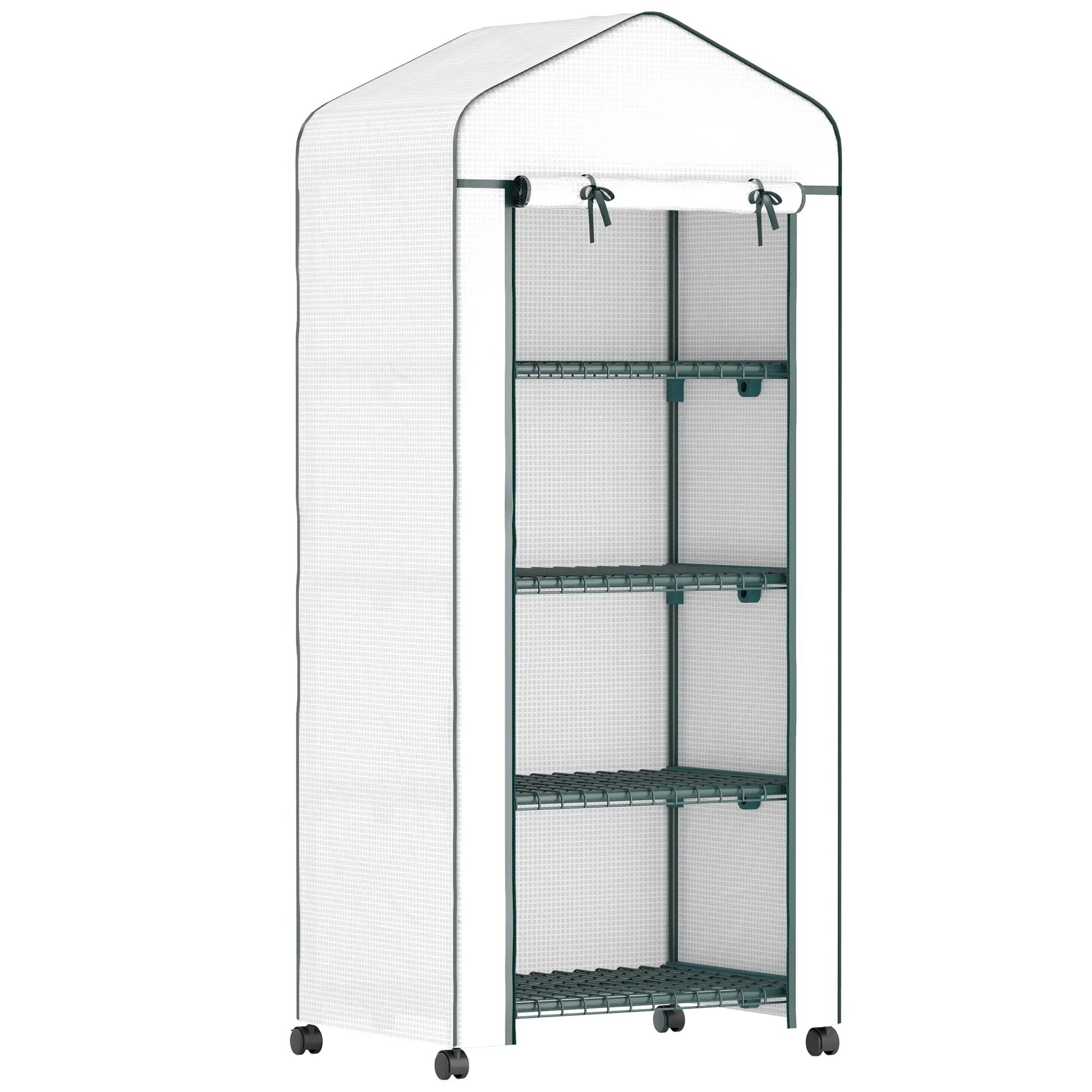 Nancy's Alfarelos Kweekkas - Plantenkas - Tuinkas - Minikas - Plantenhuis - Wit - ± 70 x 50 x 165 cm