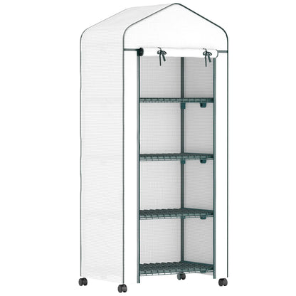 Nancy's Alfarelos Kweekkas - Plantenkas - Tuinkas - Minikas - Plantenhuis - Wit - ± 70 x 50 x 165 cm