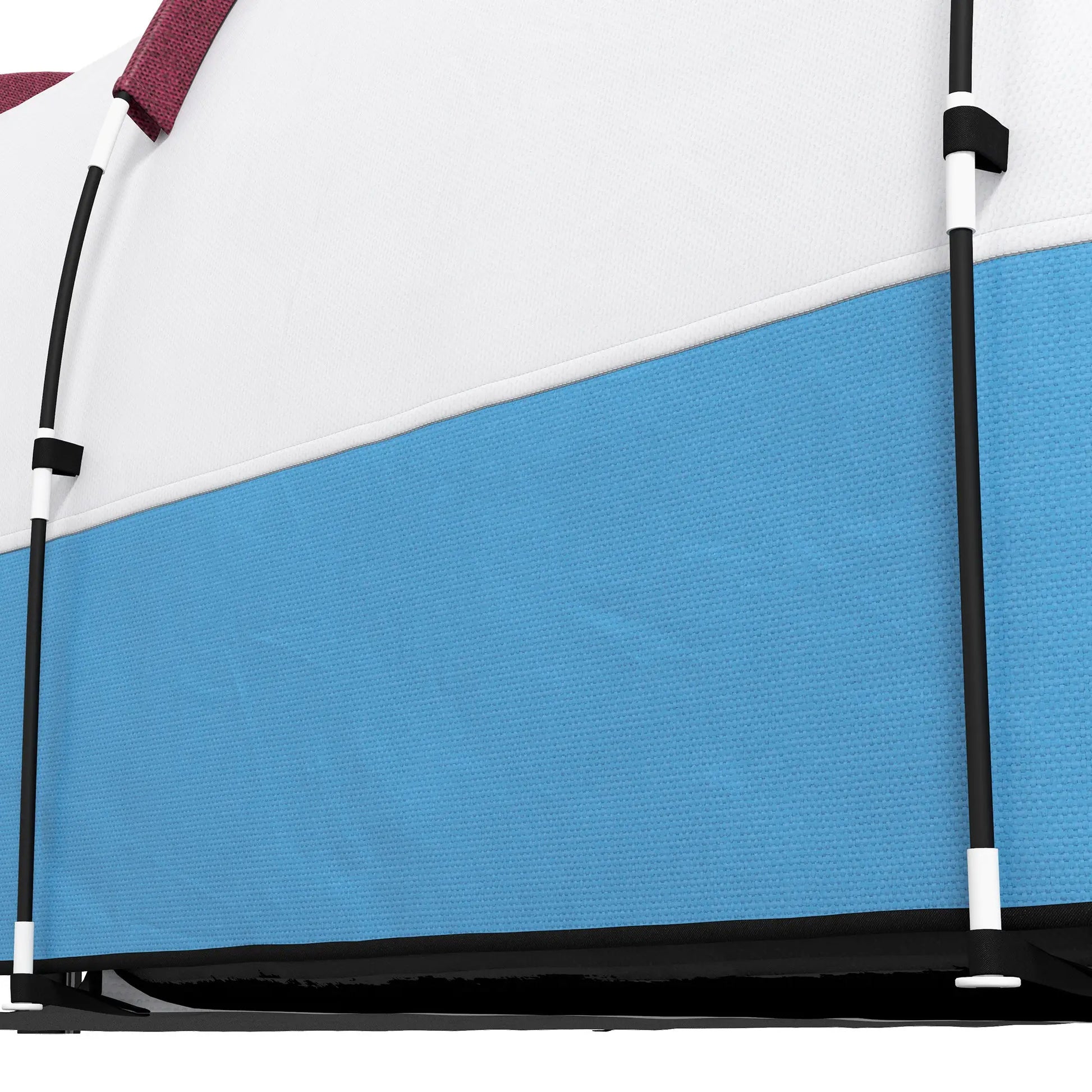Nancy's Campodenno Kampeertent - Camping Tent - 2 aparte ruimtes - 2-4 Personen - Rood / Blauw / Wit - 420 x 200 x 150 cm