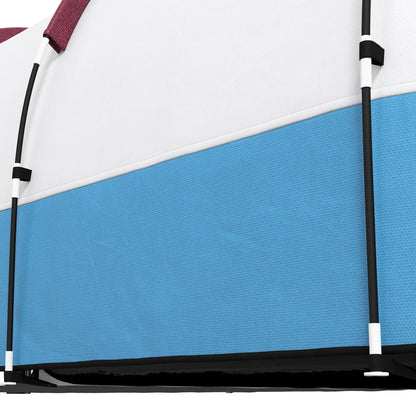 Nancy's Campodenno Kampeertent - Camping Tent - 2 aparte ruimtes - 2-4 Personen - Rood / Blauw / Wit - 420 x 200 x 150 cm