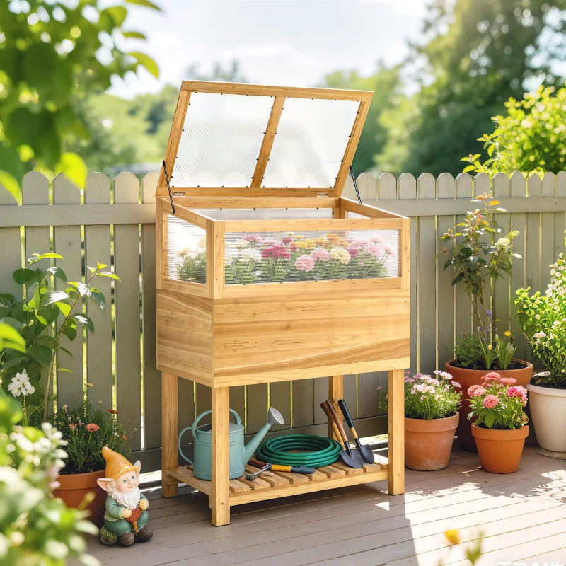 Nancy's Scandiano Kweekkas - Tuinkas - Plantenbak - Dennenhout - ± 80 x 45 x 101/108,5 cm