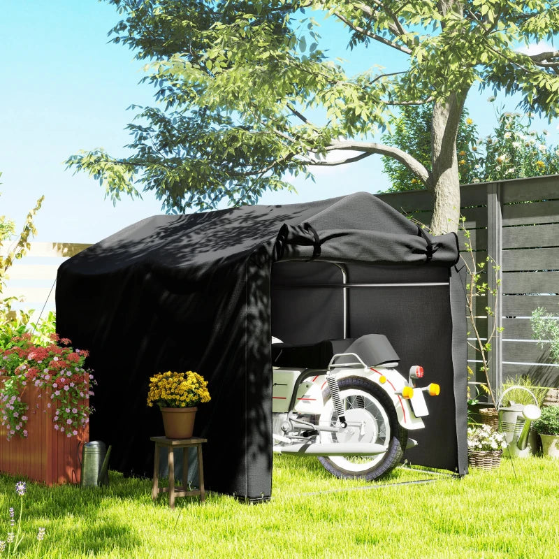 Nancy's Montagna Opbergschuur - Tuinhuisje - Schuur - Gereedschapsschuur - Zwart - Staal - ± 220 x 155 x 165 cm