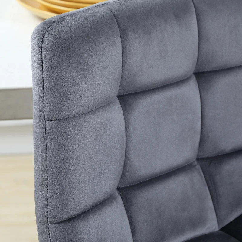 Nancy's Cambra Barkrukken - Barstoelen - Set van 2 - Grijs - 42 x 47 x 105 cm