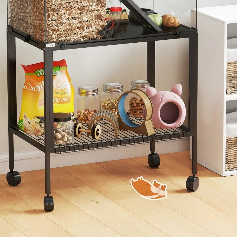 Nancy's Perinaldo Knaagdierkooi - Hamsterkooi - Zwart - ± 75 x 50 x 130 cm