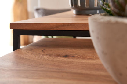 Nancy's Valgrana Salontafel Set - Bijzettafels - Koffietafels - Set van 2 - Massief Acaciahout