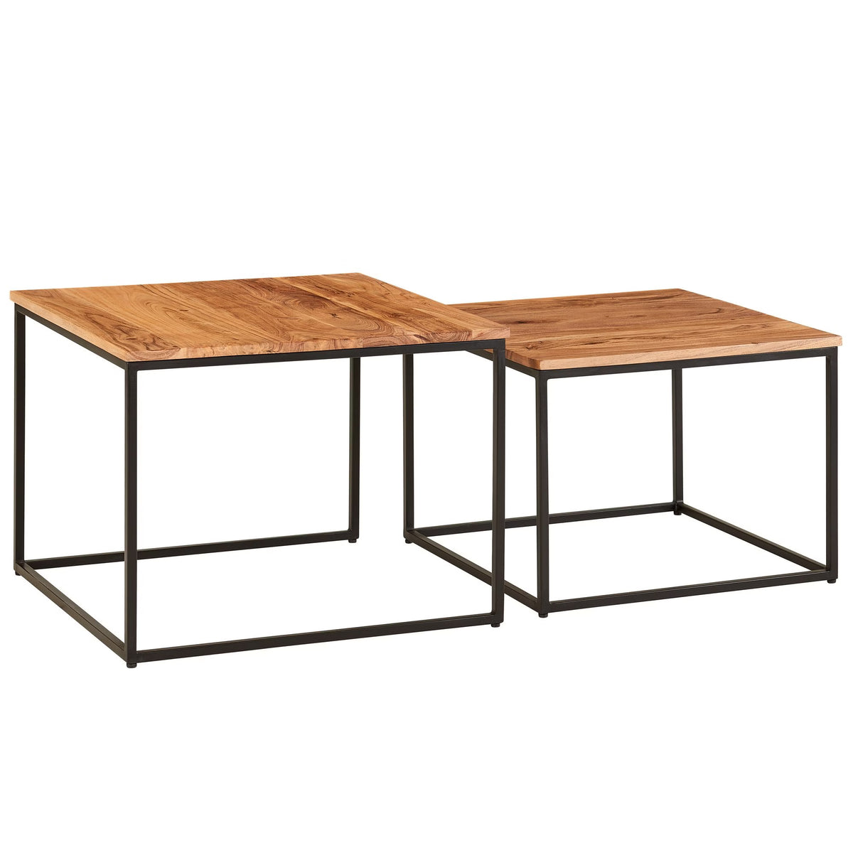 Nancy's Valgrana Salontafel Set - Bijzettafels - Koffietafels - Set van 2 - Massief Acaciahout