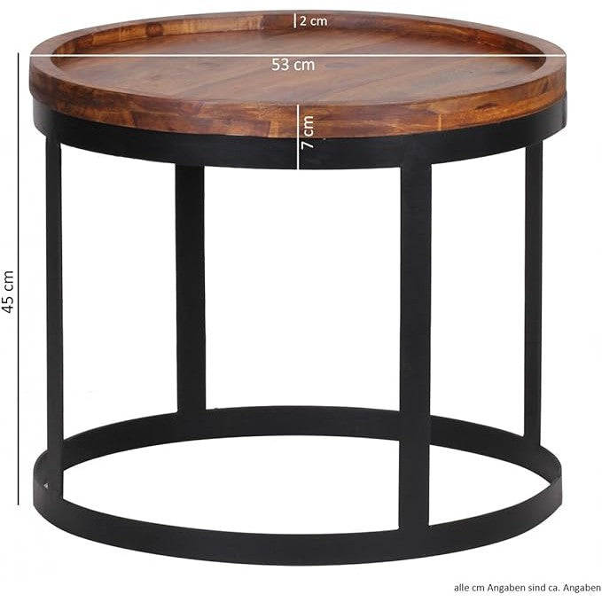 Nancy's Muvado Salontafels - Set Van 2 - Bijzettafels - Koffietafels - Sheesham Hout