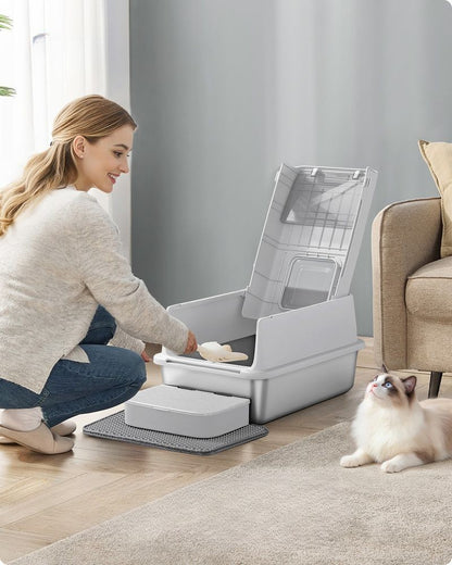 Nancy's Pianengo Kattenbak - Katten Toilet - Katten WC - Grijs - ± 60 x 40 x 40 cm