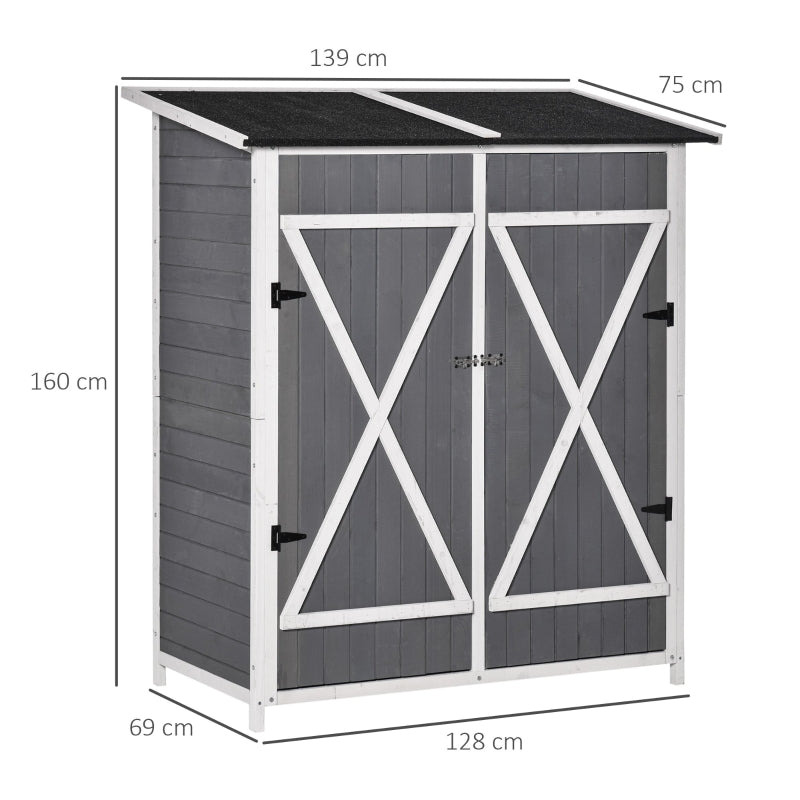 Nancy's Hunstanton Garden cupboard - Shed - Storage shed - Gray / White - Pine wood