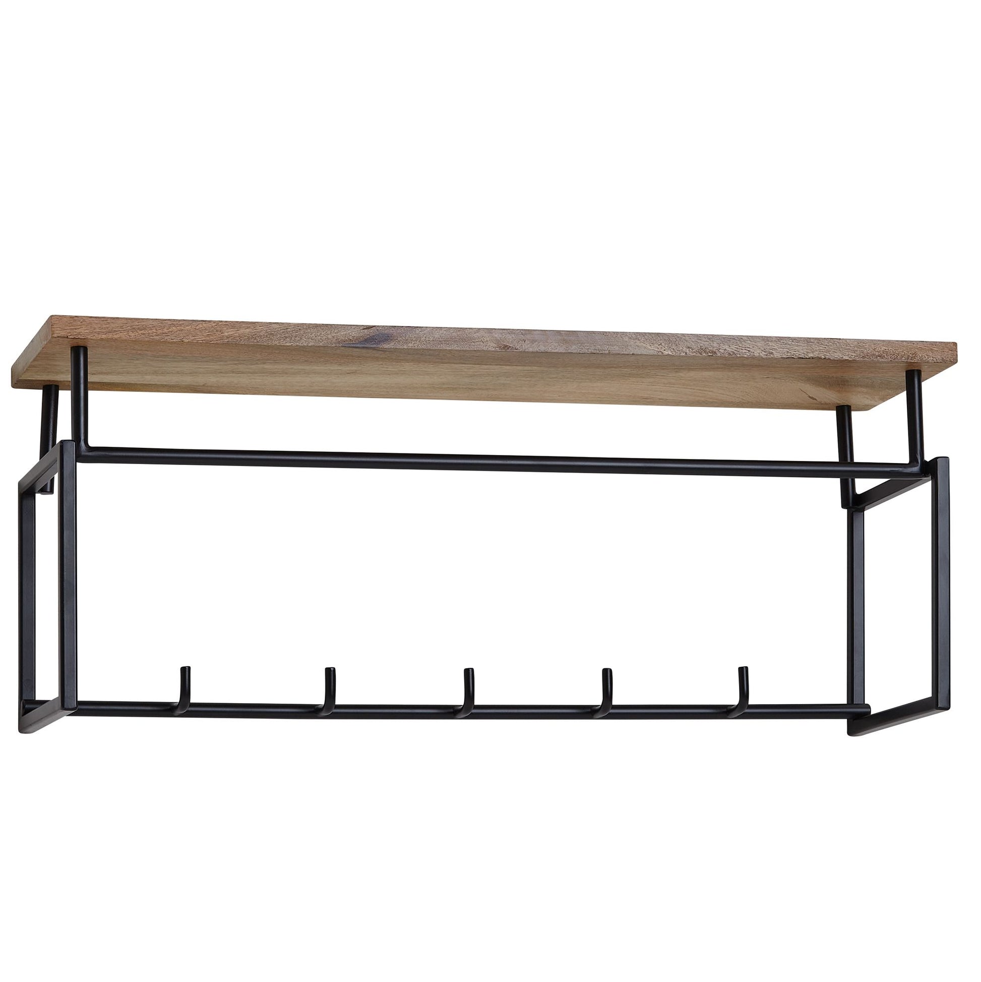 Nancy's Poiares Wandkapstok - Muurkapstok - Kapstok - Massief Mangohout - ± 70 x 20 x 30 cm