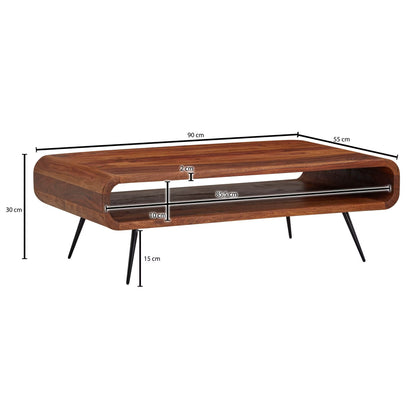 Nancy's Urbe Salontafel - Koffietafel - Massief Sheeshamhout - 90 x 55 x 30 cm
