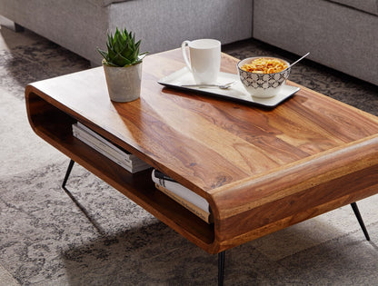 Nancy's Urbe Salontafel - Koffietafel - Massief Sheeshamhout - 90 x 55 x 30 cm