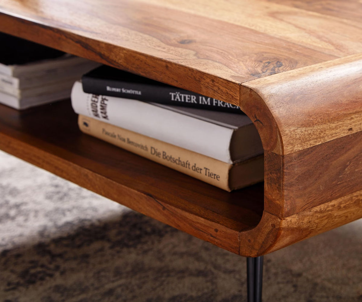 Nancy's Urbe Salontafel - Koffietafel - Massief Sheeshamhout - 90 x 55 x 30 cm