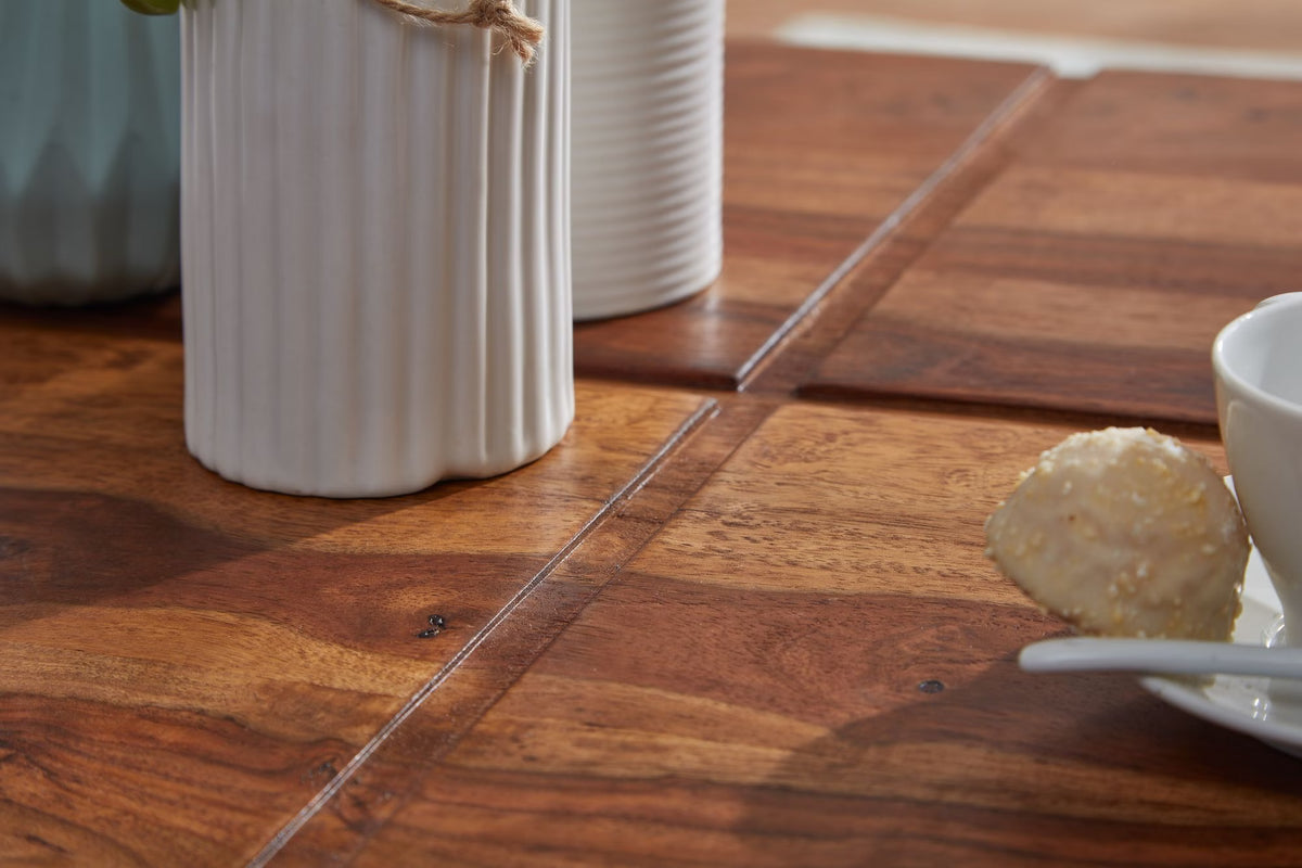 Nancy's Trivero Salontafel - Koffietafel - Bijzettafel - Donkerbruin - Massief Sheeshamhout - ± 55 x 55 x 30 cm