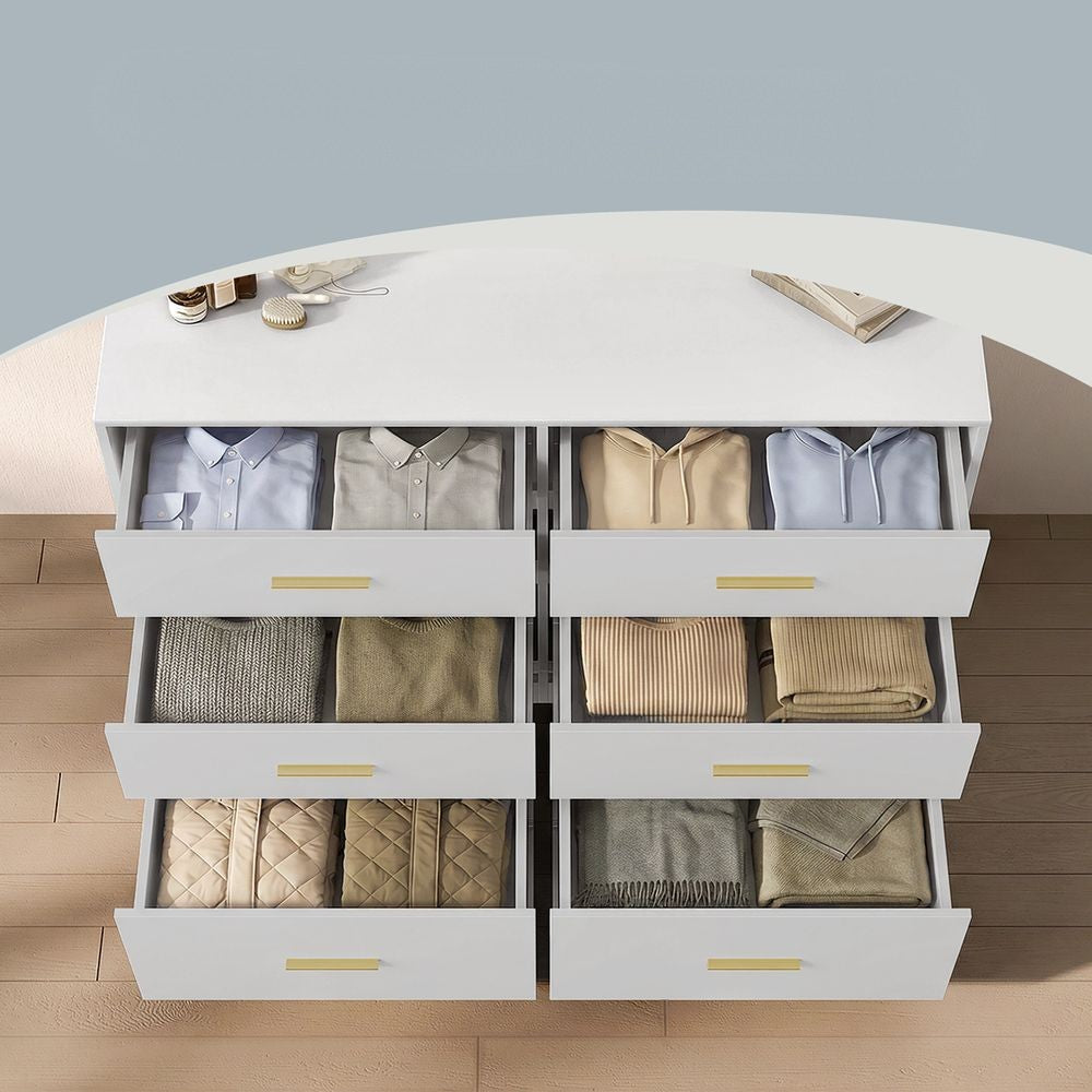 Nancy's Stroncone Commode - Opbergkast - Ladekast - Wit - ± 120 x 40 x 80 cm