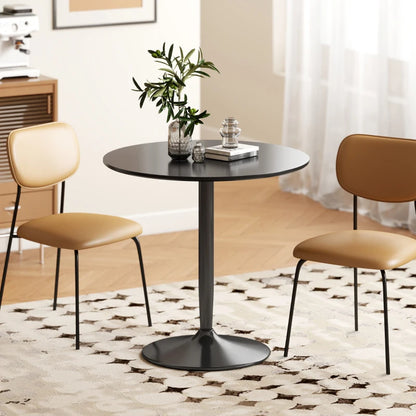 Nancy's Novellara Eettafel Rond - Eetkamertafel - Zwart - Ø 80 x 75H cm